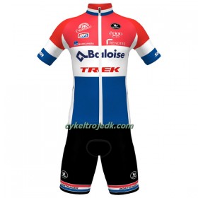 Cykeltøj + Cykelshorts 2023 Baloise-Trek Lions Hollandsk Mesterskab Rød Blå Hvid